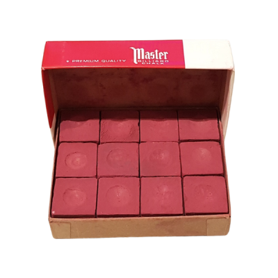 Billard Kreide Master Burgundy 12er Pack